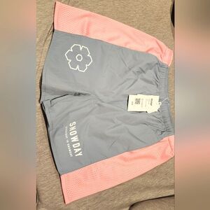 Small Blue and Pink Snowday Shorts